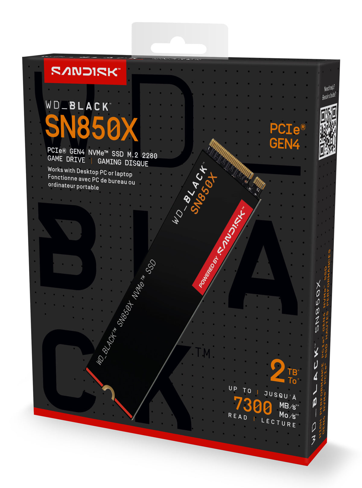 Western Digital Black WD_BLACK™ SN850X NVMe™ SSD POWERED BY SANDISK 2 TB