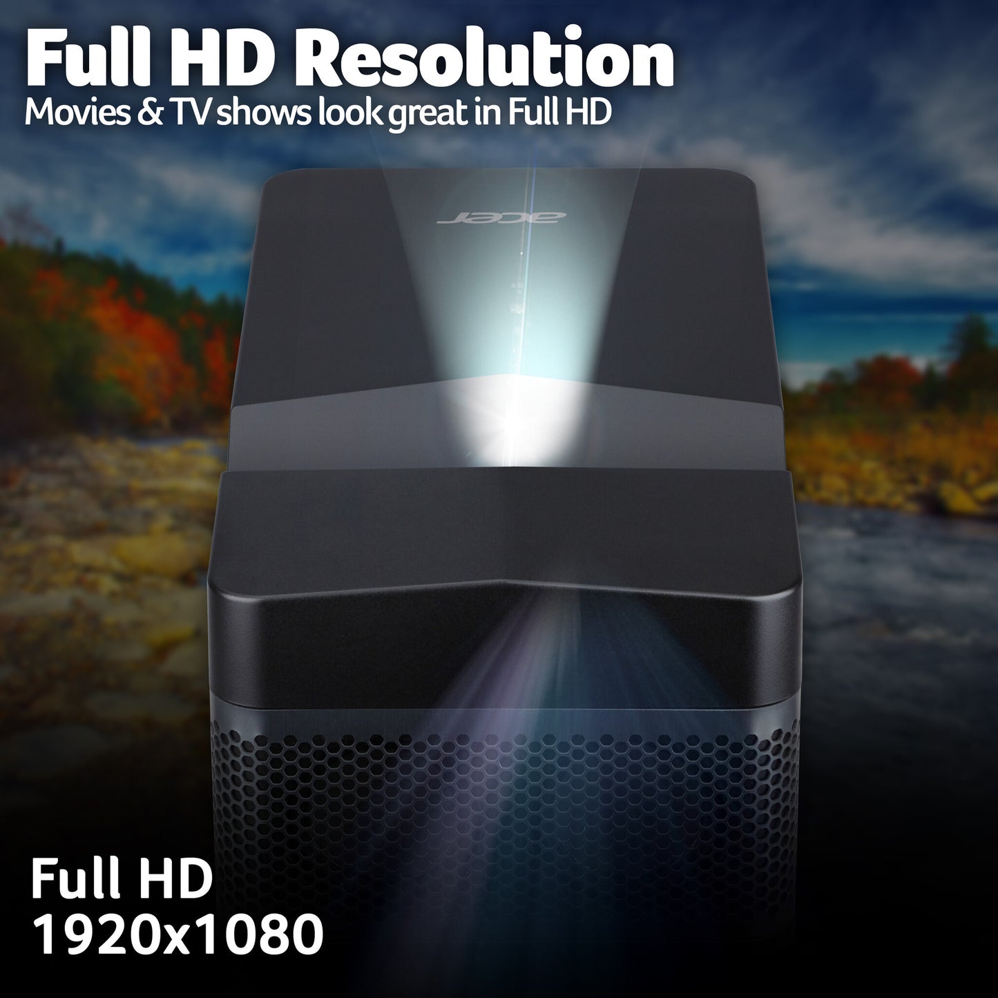 Acer PD1520Us LED Projector, Full HD 1080p (1920×1080), 500 ANSI Lumens