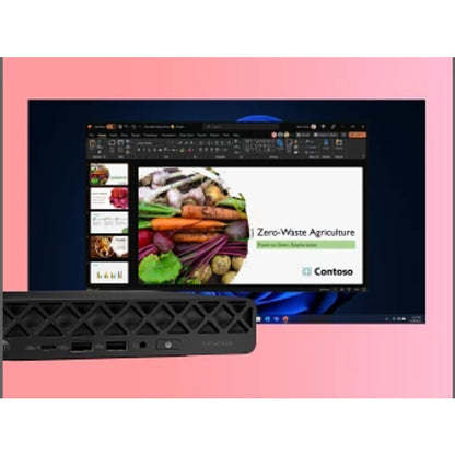 HP EliteDesk 8 Mini G1a AMD Ryzen™ 5 220 8 GB DDR5-SDRAM 256 GB SSD Windows 11 Pro Mini PC Black
