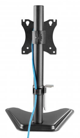 Manhattan Desk Mount for TV & Monitors, Stand Assembly, Tilt/Swivel/Rotation, For screens 10" to 27", VESA compatability: 75x75 and 100x100mm - check the dimensions of the four mounting holes on back of screen to ensure it fits, Max 7kg, Black, Bracket