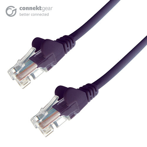 connektgear 2m RJ45 CAT5e UTP Stranded Flush Moulded Network Cable - 24AWG - Purple