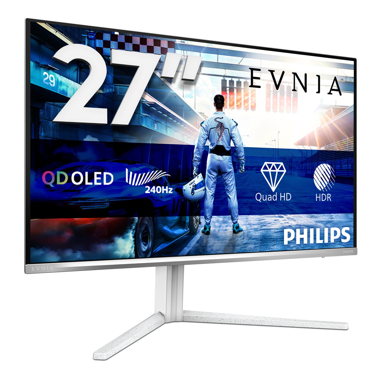 Philips Evnia 6000 27M2N6501L/00 computer monitor 67.3 cm (26.5") 2560 x 1440 pixels Quad HD QD-OLED White
