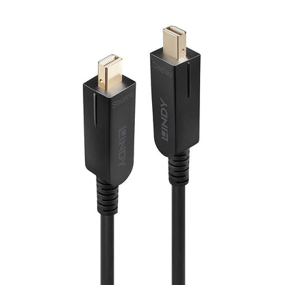 Lindy 10m Fibre Optic Hybrid Mini DisplayPort 1.4 Cable with Detachable DP Connectors