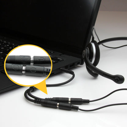 StarTech.com Headset adapter for headsets with separate headphone / microphone plugs - 3.5mm 4 position to 3 position and 2 position 3.5mm M/F