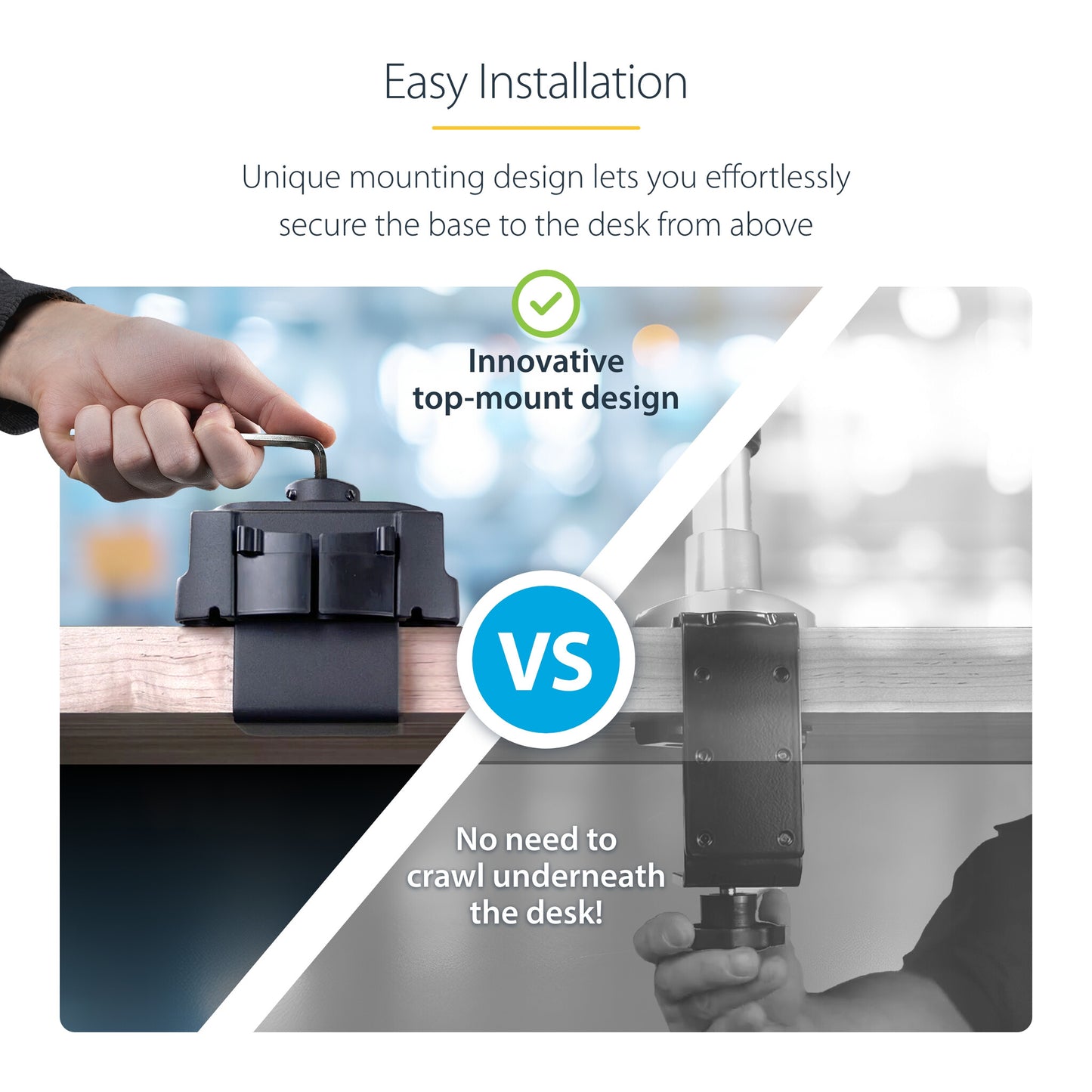 StarTech.com Triple Monitor Desk Mount For Up To Three 27in Screens, VESA 75x75/100x100, Tool-Less Arm Adjustments, C-Clamp/Grommet Mount, Spring-Assisted Arms