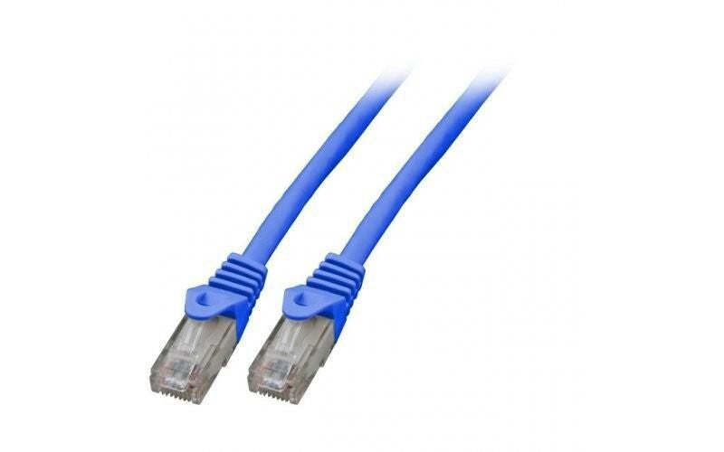 Mercodan Patchkabel KAT6 UTP, Blå, 1,0m, Halogenfri, 2x4xAWG24 LSZH, Polybag, CCA networking cable Blue 1 m Cat6 U/UTP (UTP) Round