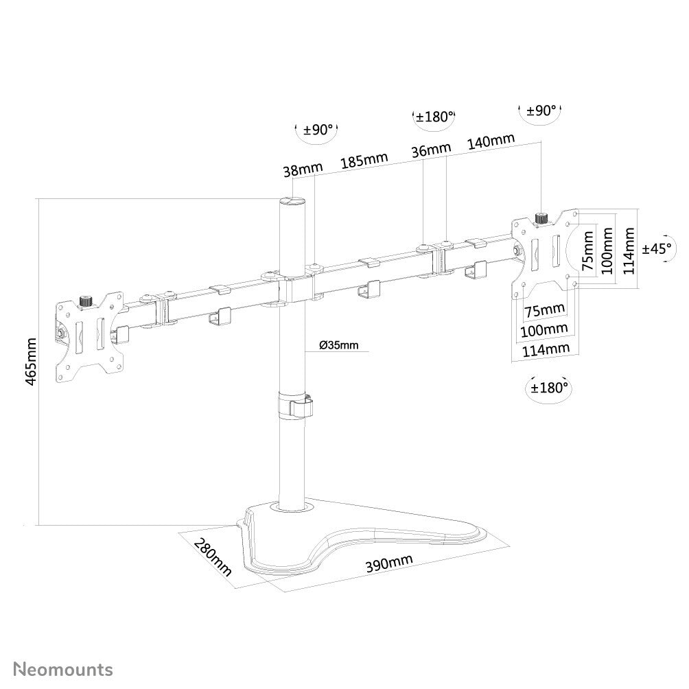 Neomounts monitor desk mount