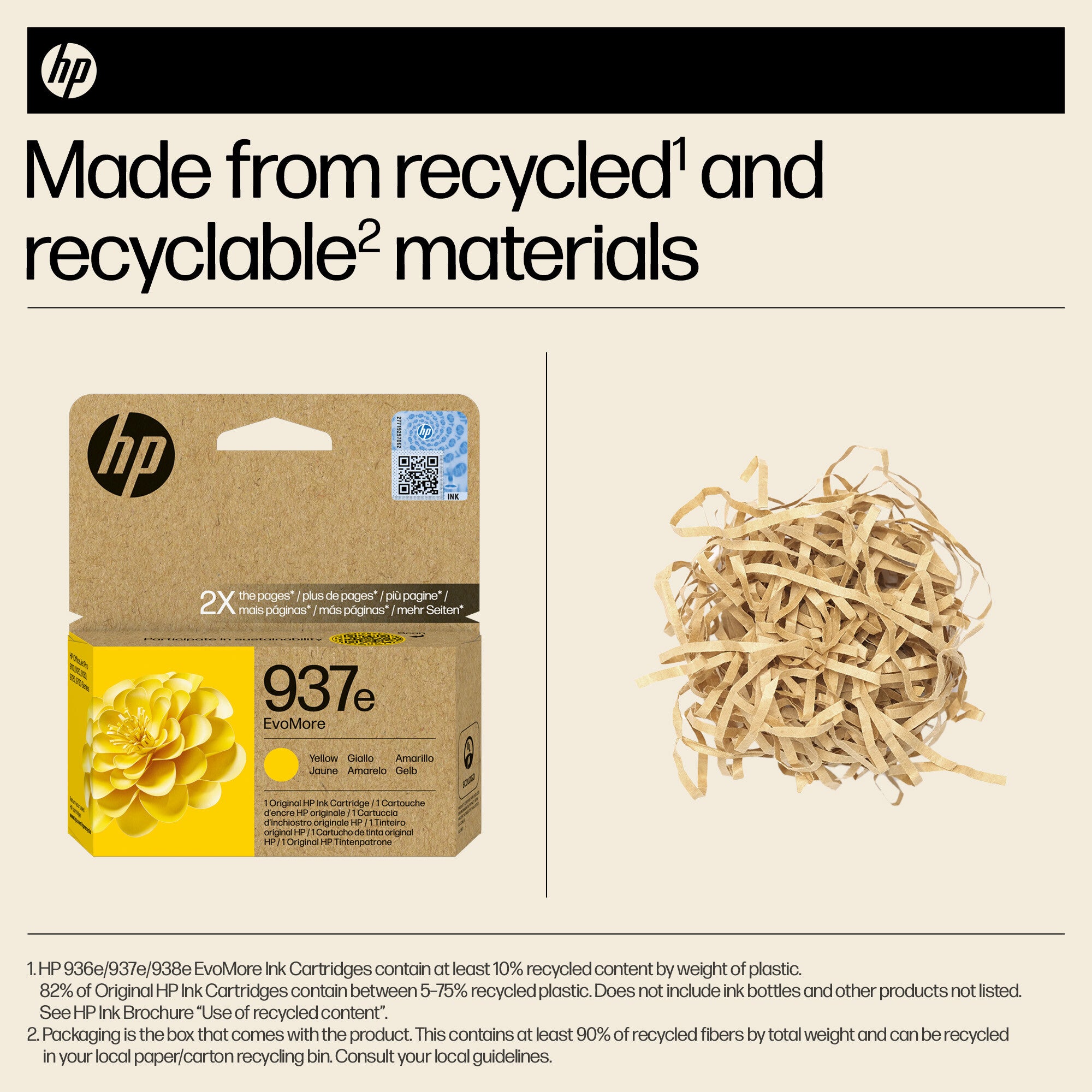 HP 937e EvoMore Yellow Original Ink Cartridge