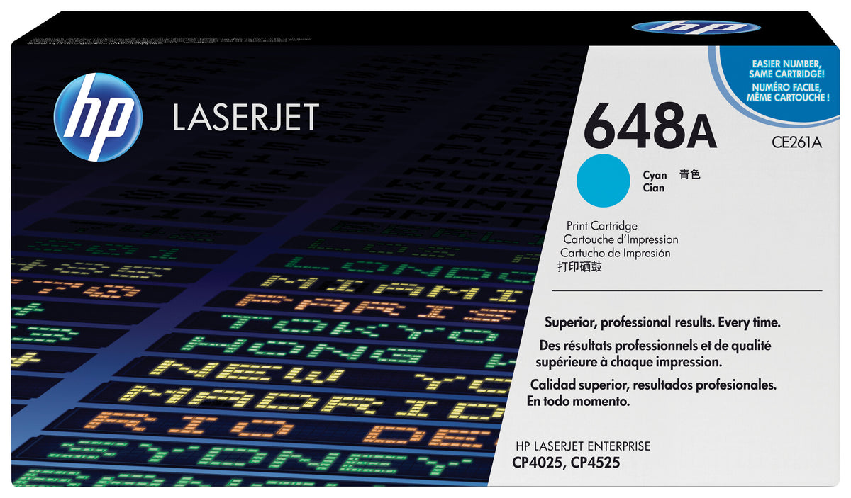 HP 648A Cyan Original LaserJet Toner Cartridge