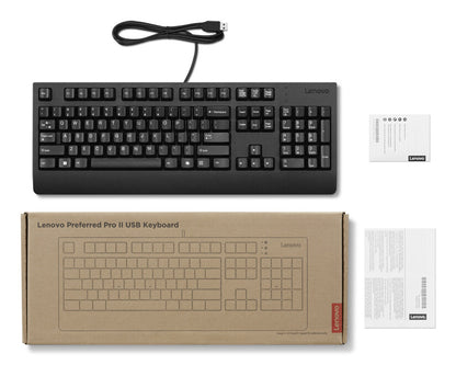 Lenovo Preferred Pro II keyboard Home/Office USB German Black