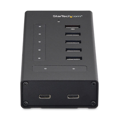 StarTech.com 7 Port USB C Hub - USB Type-C to 2x USB-C/5x USB-A - Commercial Metal USB 3.0 Hub - SuperSpeed USB 3.2 Gen 1 (5Gbps) - Self Powered - BC 1.2 Fast Charge - Mountable/Rugged