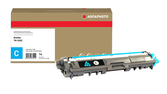 AgfaPhoto Compatible Toner Cartridge, Cyan, Replacement for Brother TN-245C, 2200 Pages