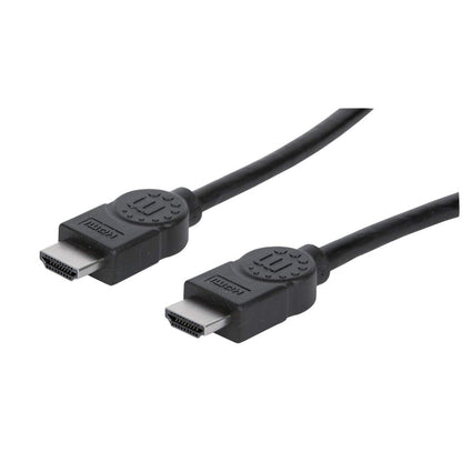 Manhattan HDMI 4K@30Hz Cable with Ethernet, 2m, Suitable for ALL 1080p/HD and Majority of 4K Uses (Check Your System 4K Specification to Be Sure), Black, High Speed, Lifetime Warranty, Equivalent to HDMM2MHS