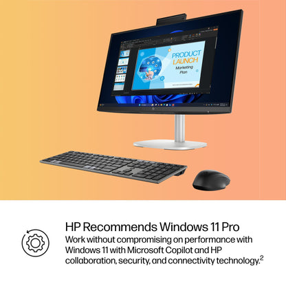 HP EliteStudio 8 All-in-One G1i 23.8 inch Desktop AI PC Intel Core Ultra 7 60.5 cm (23.8") 1920 x 1080 pixels 24 GB DDR5-SDRAM Windows 11 Pro Wi-Fi 7 (802.11be) Silver