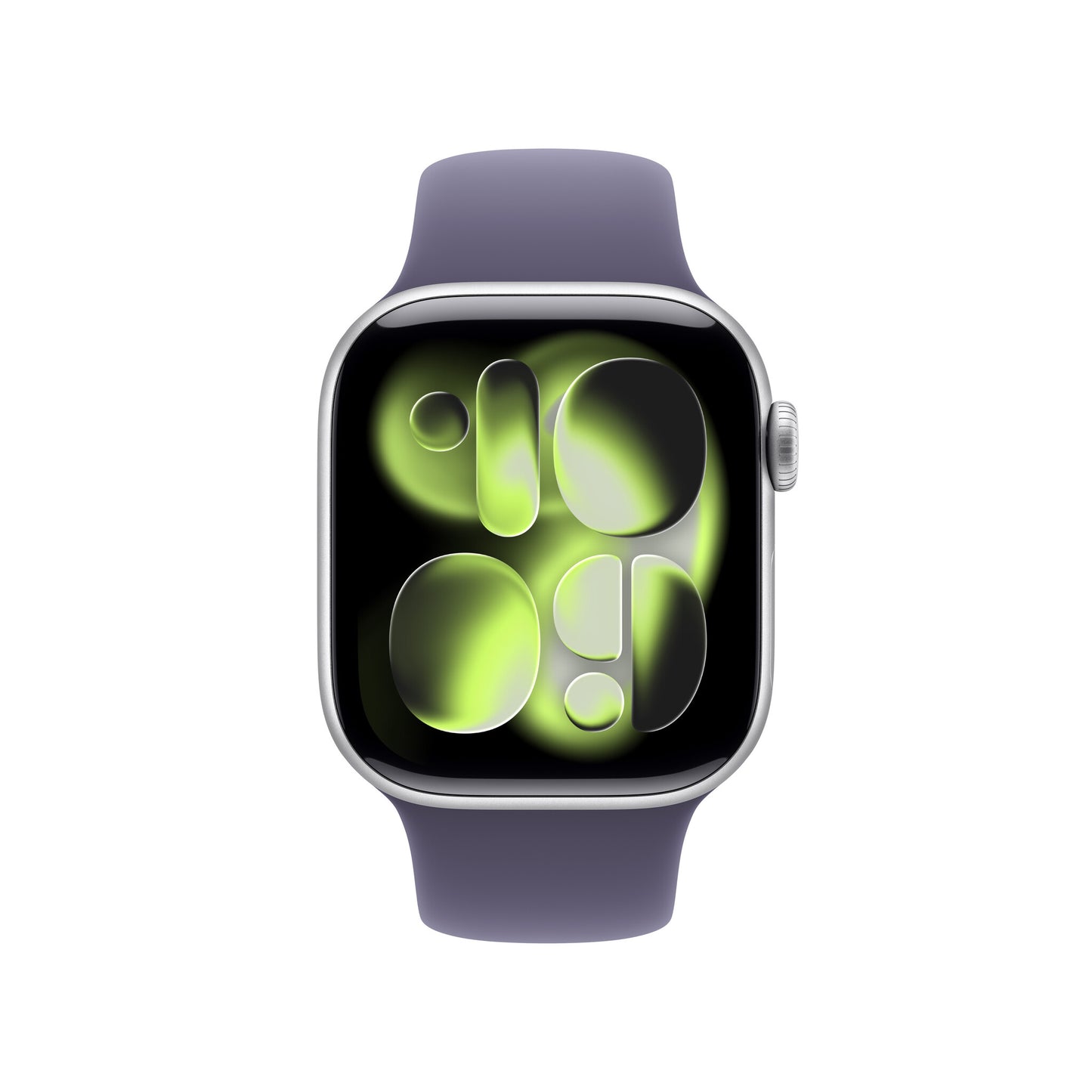 Apple Watch Series 11 GPS + Cellular 42mm Silver Aluminium Case with Purple Fog Sport Band - S/M