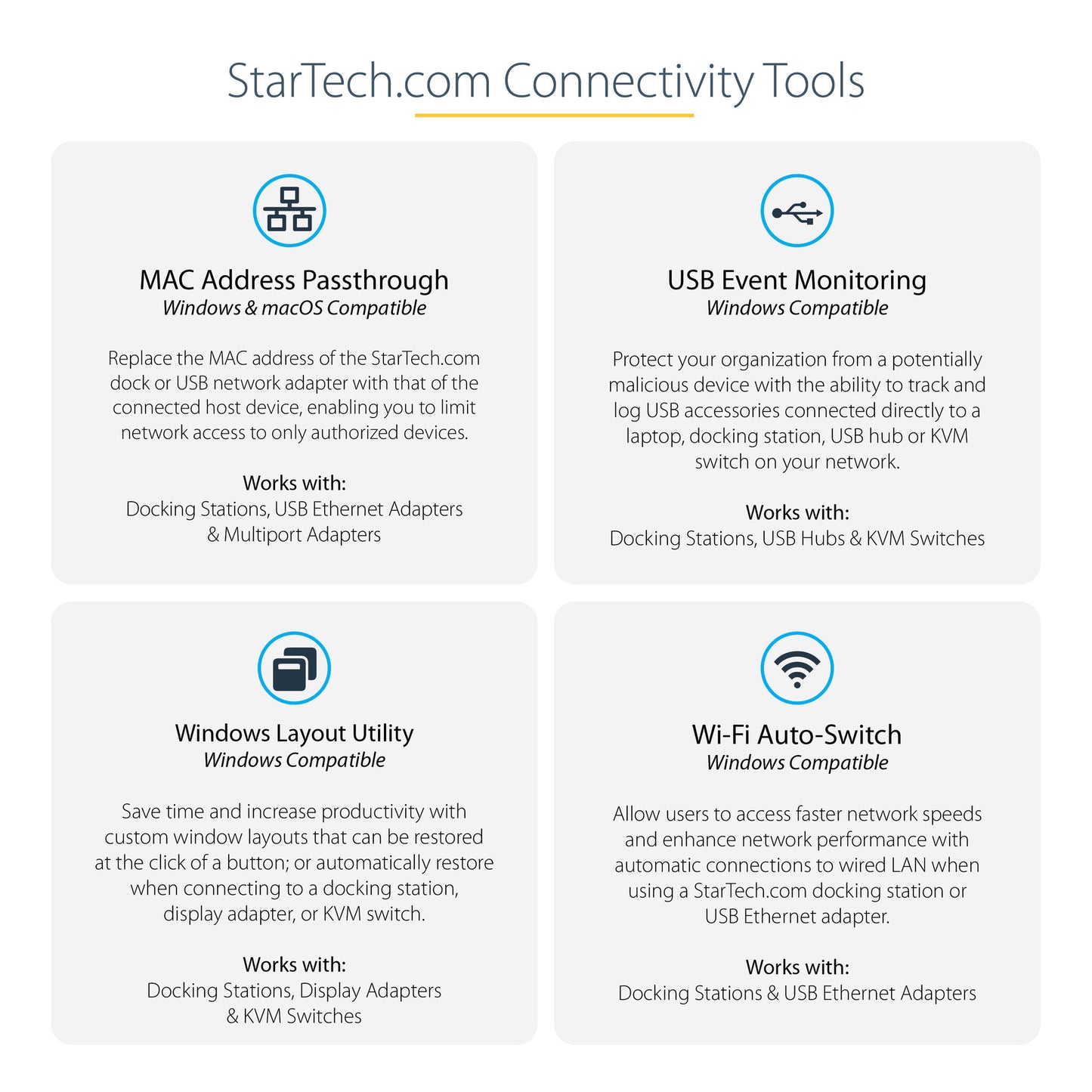 StarTech.com USB-C Docking Station for MacBook Pro / Air M1 M2 M3 M4 M5 & Windows, Universal Dual 4K 60Hz / Single 8K Thunderbolt Dock, 96W Laptop Charging