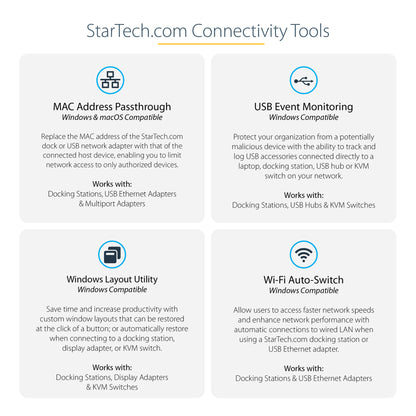 StarTech.com USB-C Docking Station for MacBook Pro / Air M1 M2 M3 M4 M5 & Windows, Universal Dual 4K 60Hz / Single 8K Thunderbolt Dock, 96W Laptop Charging