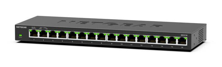 NETGEAR GS316 Unmanaged L2 Gigabit Ethernet (10/100/1000) Black