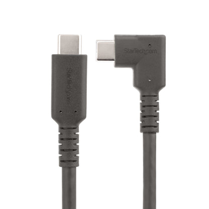 StarTech.com 3ft (1m) USB-C Cable, Right-Angled, USB 10Gbps, 100W (5A) Power Delivery, 8K 60Hz / 4K 144Hz DP Alt Mode, Rugged USB C Cord - Thunderbolt Compatible