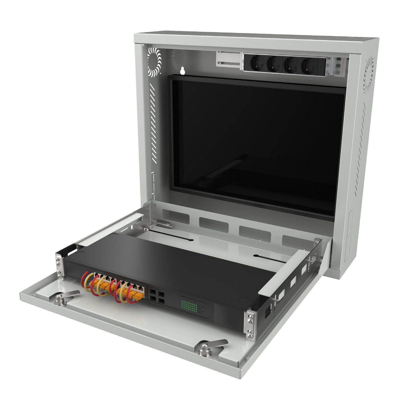 Lanview RWSLMWH1 rack cabinet 1U Wall mounted rack White