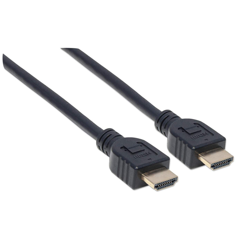 Manhattan HDMI 4K@60Hz Cable with Ethernet, CL3 In-Wall Rated, 3m, Suitable for ALL 4K & 1080p/HD Uses, Black, Premium High Speed, Lifetime Warranty, Higher 4K Refresh Rate than HD3MM3MW (4K@30Hz)