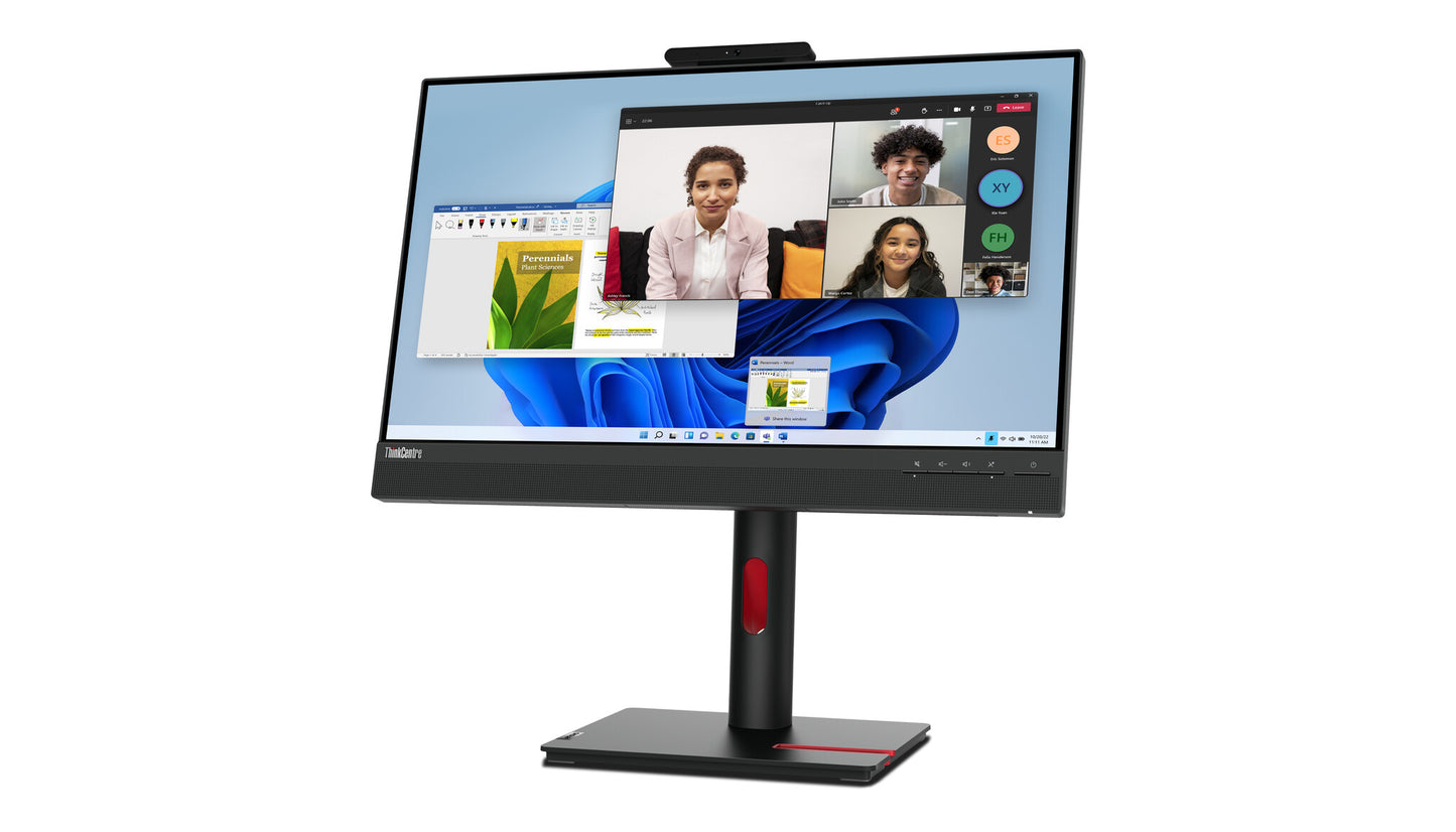 Lenovo ThinkCentre Tiny-In-One 24 LED display 60.5 cm (23.8") 1920 x 1080 pixels Full HD Touchscreen Black