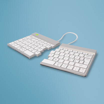 R-Go Tools Ergonomic keyboard R-Go Split Break with break software, ergonomic split keyboard, QWERTY (NORDIC), Bluetooth, white