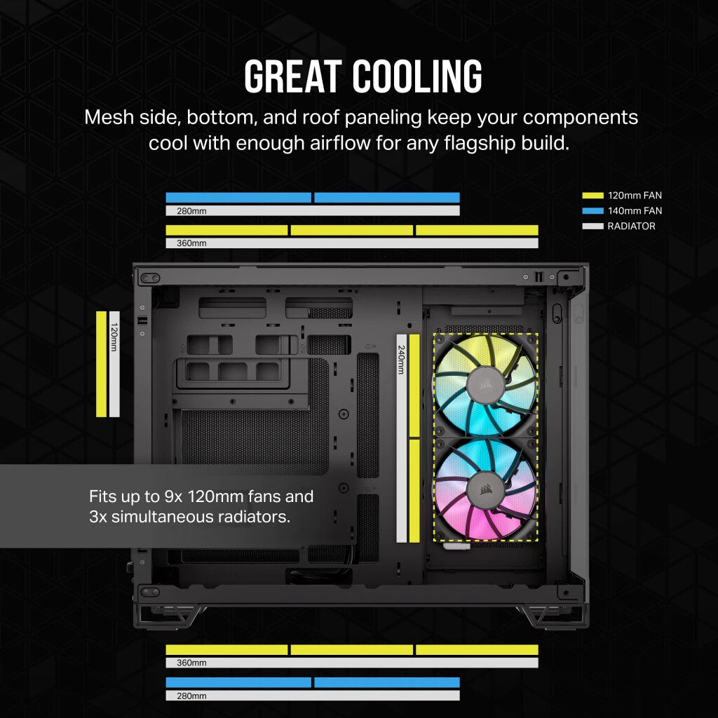Corsair 2500X RGB Micro Tower Black
