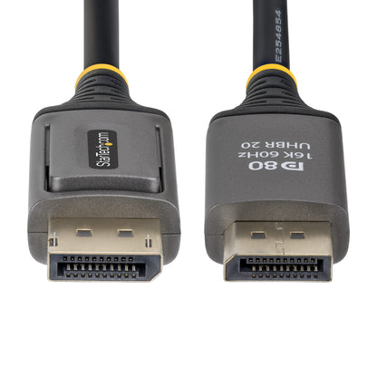 StarTech.com 50cm DisplayPort 2.1 Cable, VESA Certified DP80 DisplayPort Cable, Uncompressed 10K/8K 60Hz, 16K 60Hz/8K 240Hz w/DSC 1.2a, DP 2.1 Monitor Cord