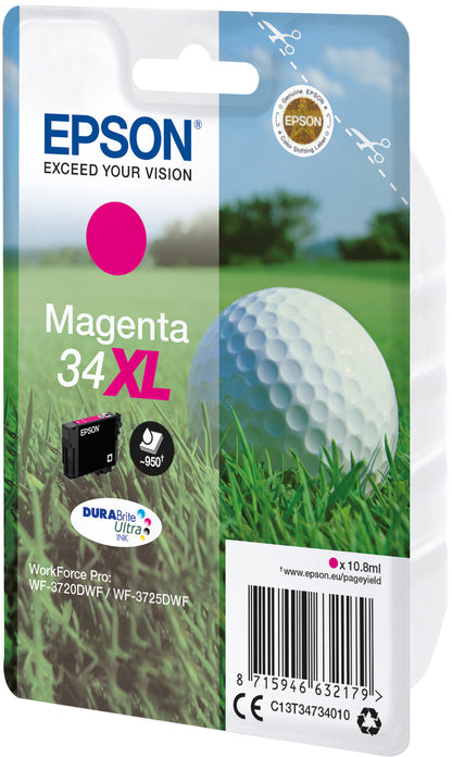 Epson Golf ball 34XL DURABrite Ultra Single Magenta Ink
