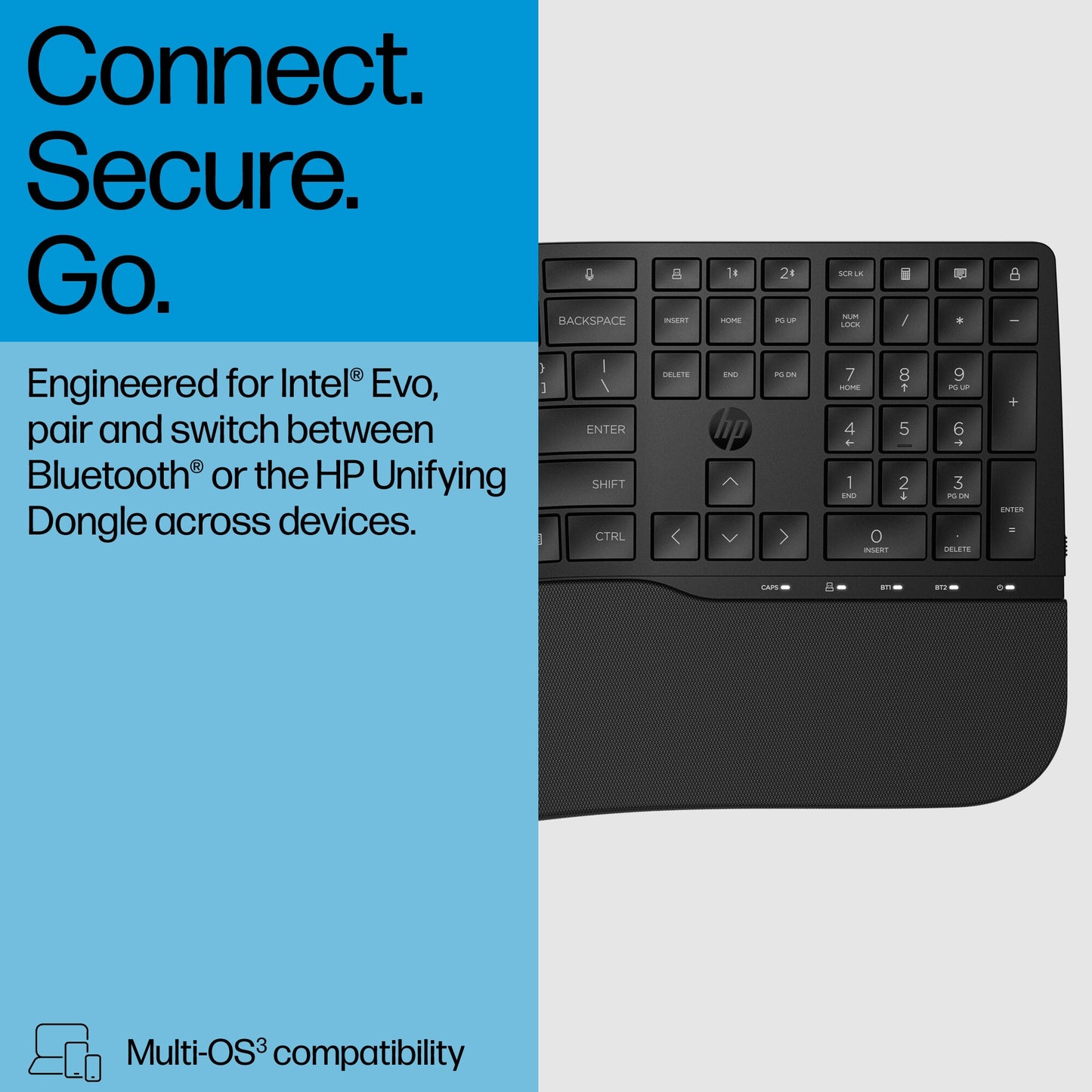 HP 685 Comfort Dual-Mode Keyboard, QWERTY