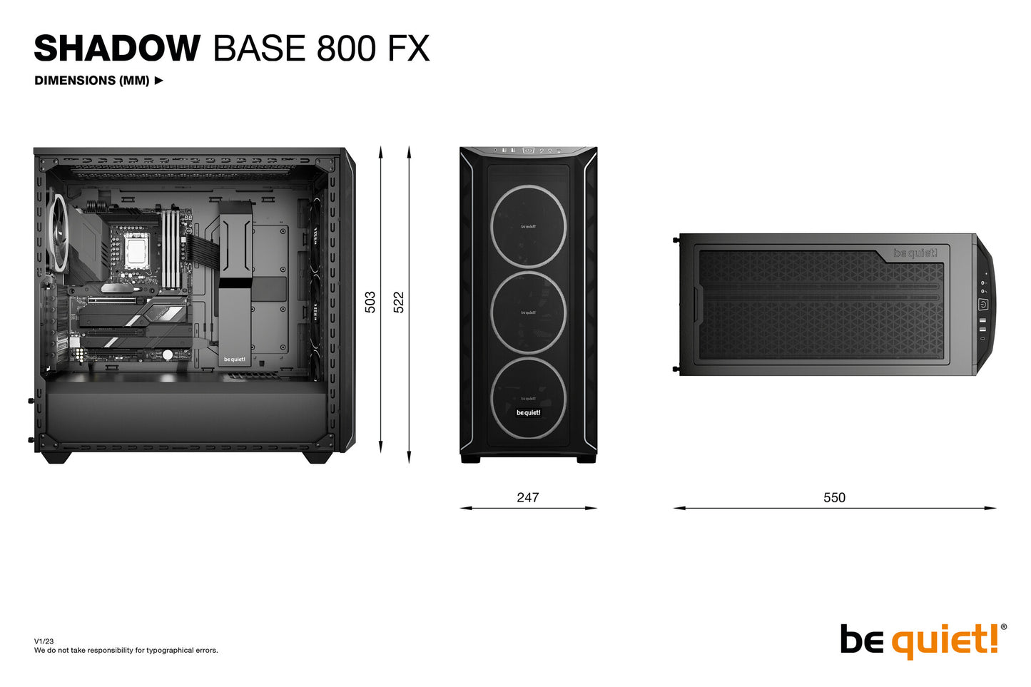 be quiet! Shadow Base 800 FX Black Midi Tower