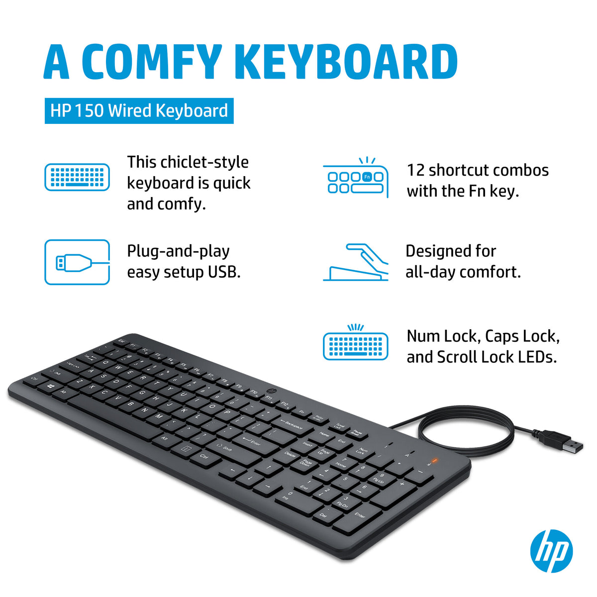 HP 150 Wired Keyboard