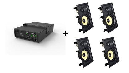 Vivolink Audiopack Subwoofer + 4 x premium in-wall speakers - (Limited Bundle Pack Offer) Black Wired 110 W