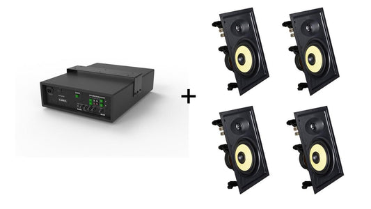 Vivolink Audiopack Subwoofer + 4 x premium in-wall speakers - (Limited Bundle Pack Offer) Black Wired 110 W