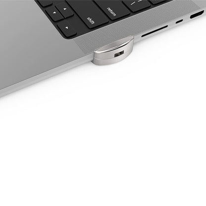 Compulocks Ledge Lock Adapter for MacBook Pro 16" M1, M2 & M3 with Combination Cable Lock Silver