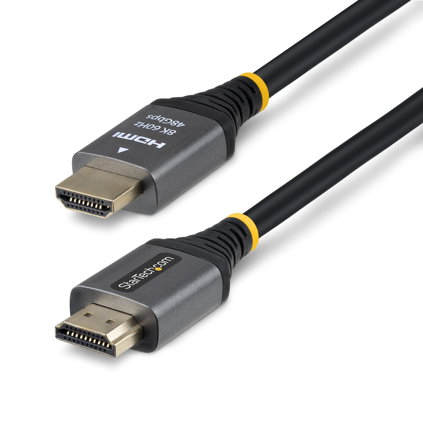 StarTech.com 1ft (30cm) Certified Ultra High Speed HDMI Cable, 8K 60Hz/4K 120Hz, HDMI 2.1 Cable with HDR10+ / eARC, 48Gbps, 8K HDMI Cord for Monitor/TV/Display, Flexible TPE Jacket
