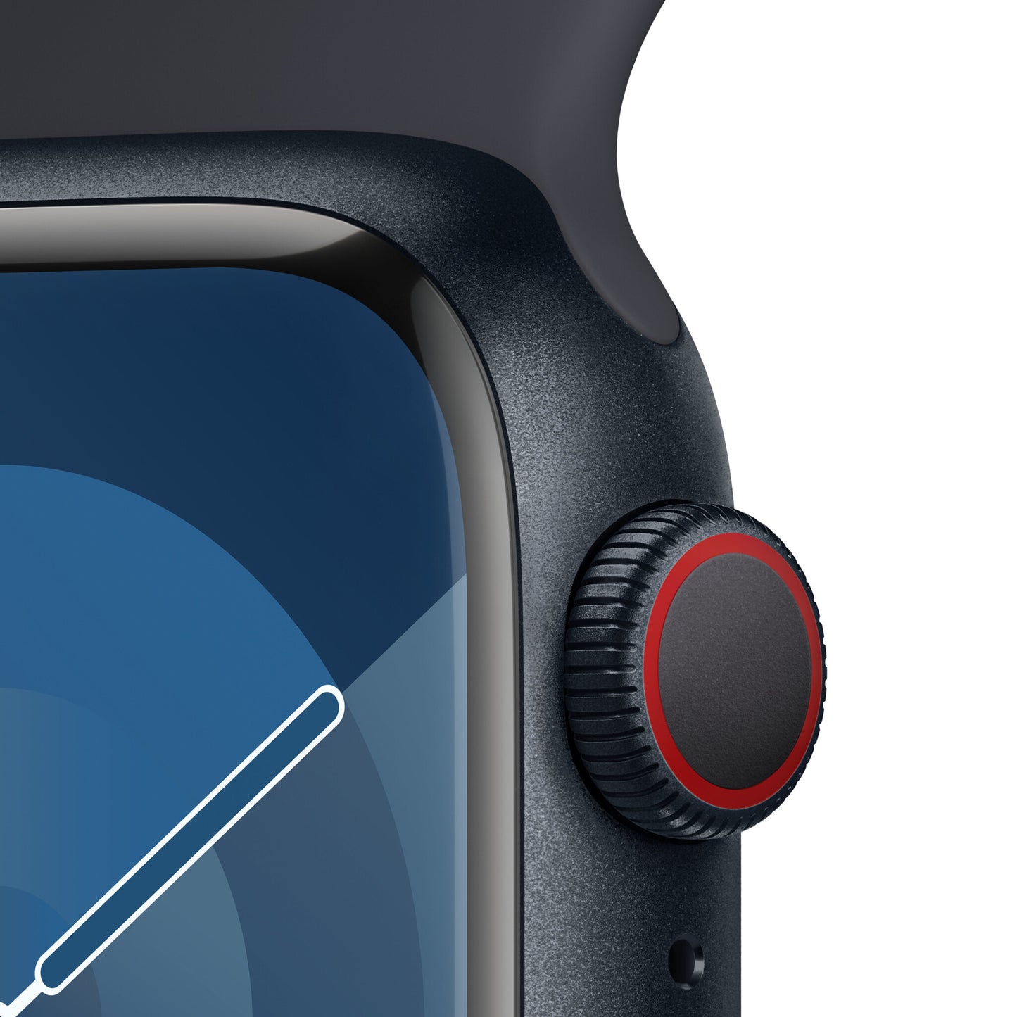 Apple Watch Series 9 GPS + Cellular 41mm Midnight Aluminium Case w/ Midnight Sport Band - S/M