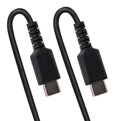 StarTech.com 1.6ft (50cm) USB-C Fast Charging Cable, Rugged, Coiled, Charge & Sync, 3A, USB 2.0, TPE Jacket and Aramid Fiber - USB C Charging Cord