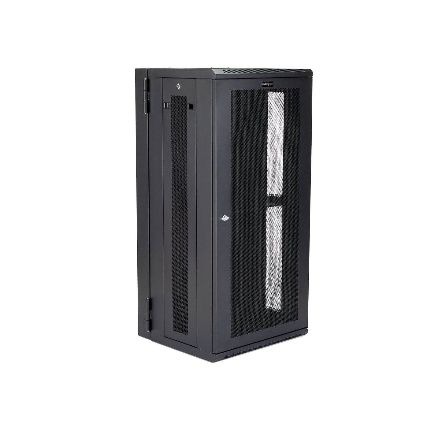 StarTech.com 4-Post 26U Wall Mount Network Cabinet with 1U Shelf, 19" Hinged Wall-Mounted Server Rack for Data / AV / Electronics / Computer Equipment, Flexible Vented Rack Enclosure