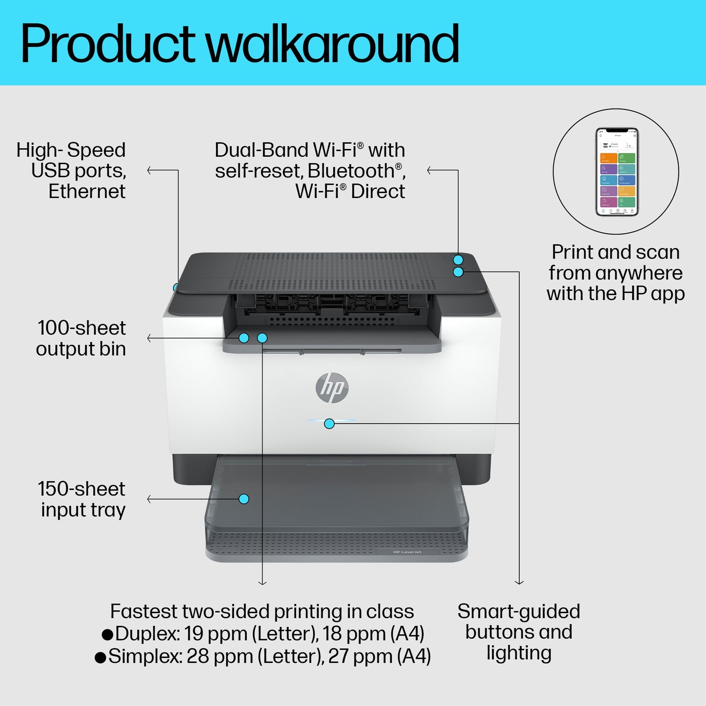 HP LaserJet M207dw Printer