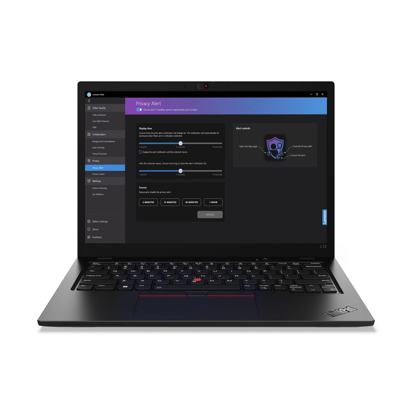 Lenovo ThinkPad L13 Gen 5 (Intel) Intel Core Ultra 5 125U Laptop 33.8 cm (13.3") WUXGA 16 GB LPDDR5-SDRAM 256 GB SSD Wi-Fi 6E (802.11ax) Windows 11 Pro UK English Black