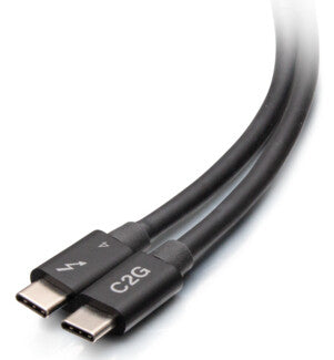 C2G 2.5ft (0.8m) Thunderbolt™ 4 USB-C® Cable (40Gbps)