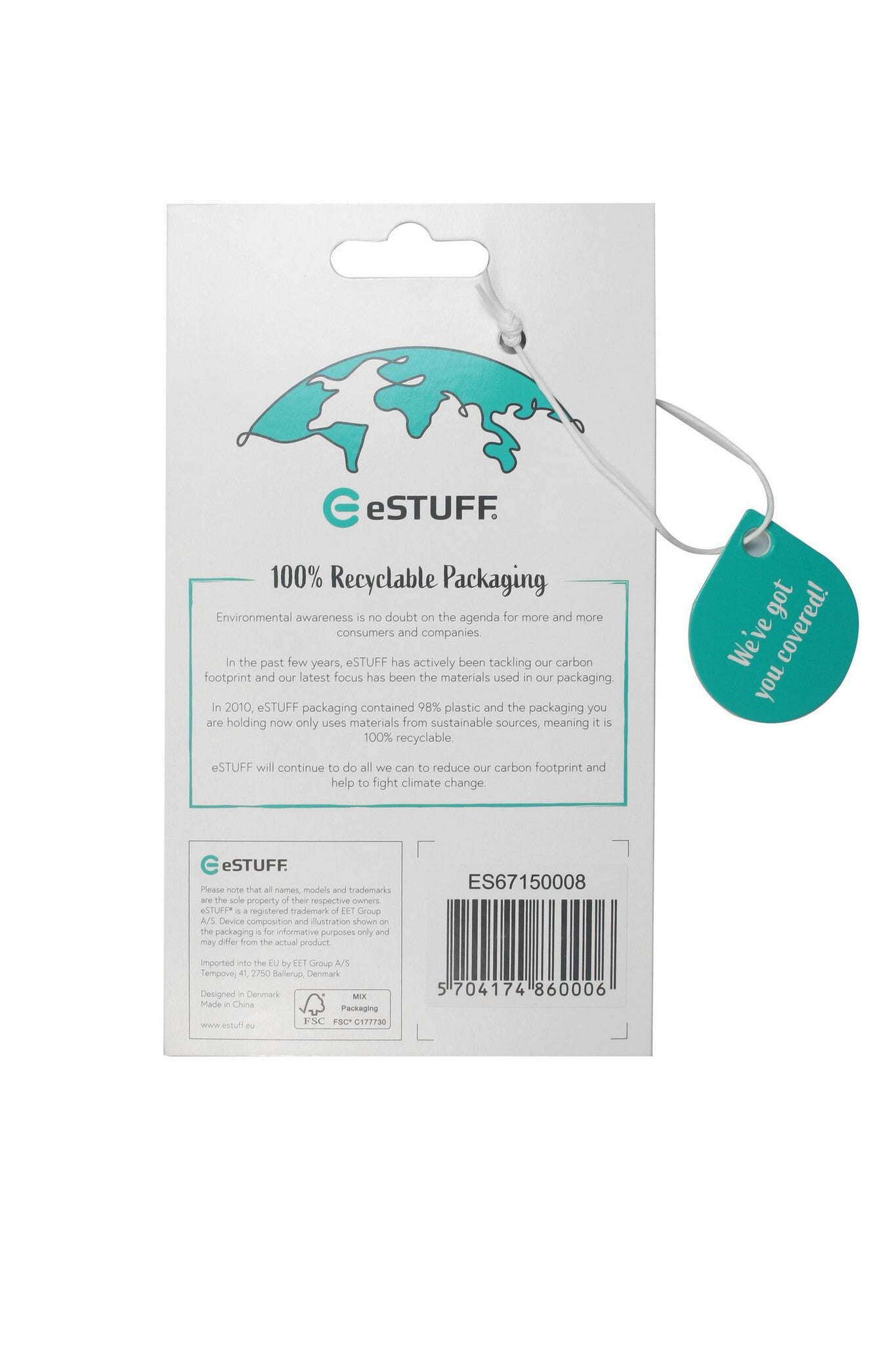 eSTUFF ES67150008 mobile phone case Cover Black