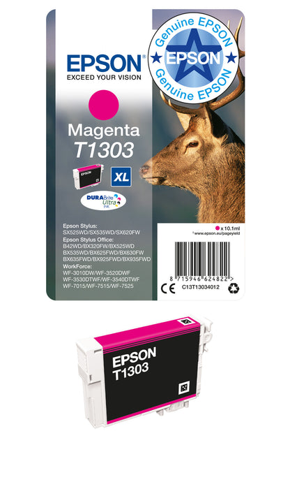 Epson Stag T1303 DURABrite Ultra Single Magenta Ink