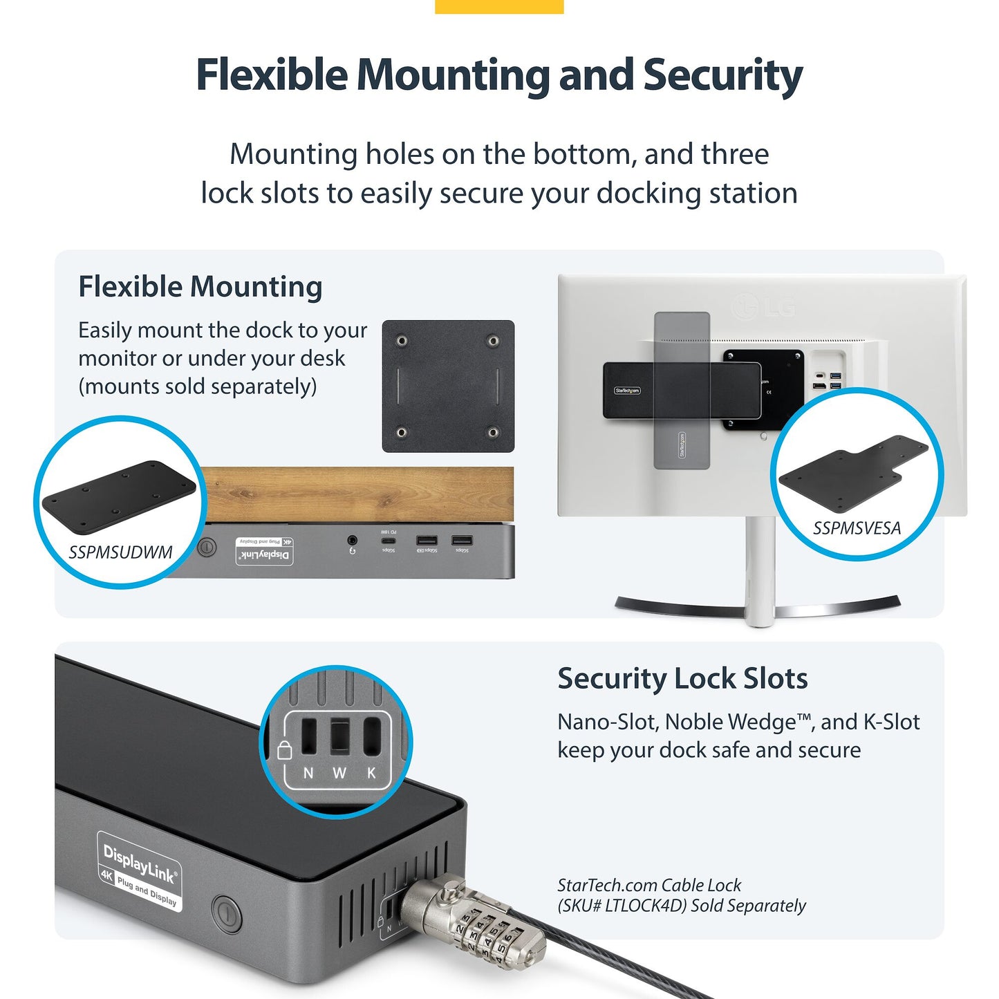 StarTech.com Triple-Monitor USB-C Docking Station, 140W Laptop Charging Dock for MacBook Pro and Windows, 4K 60Hz HDMI or DisplayPort, TAA
