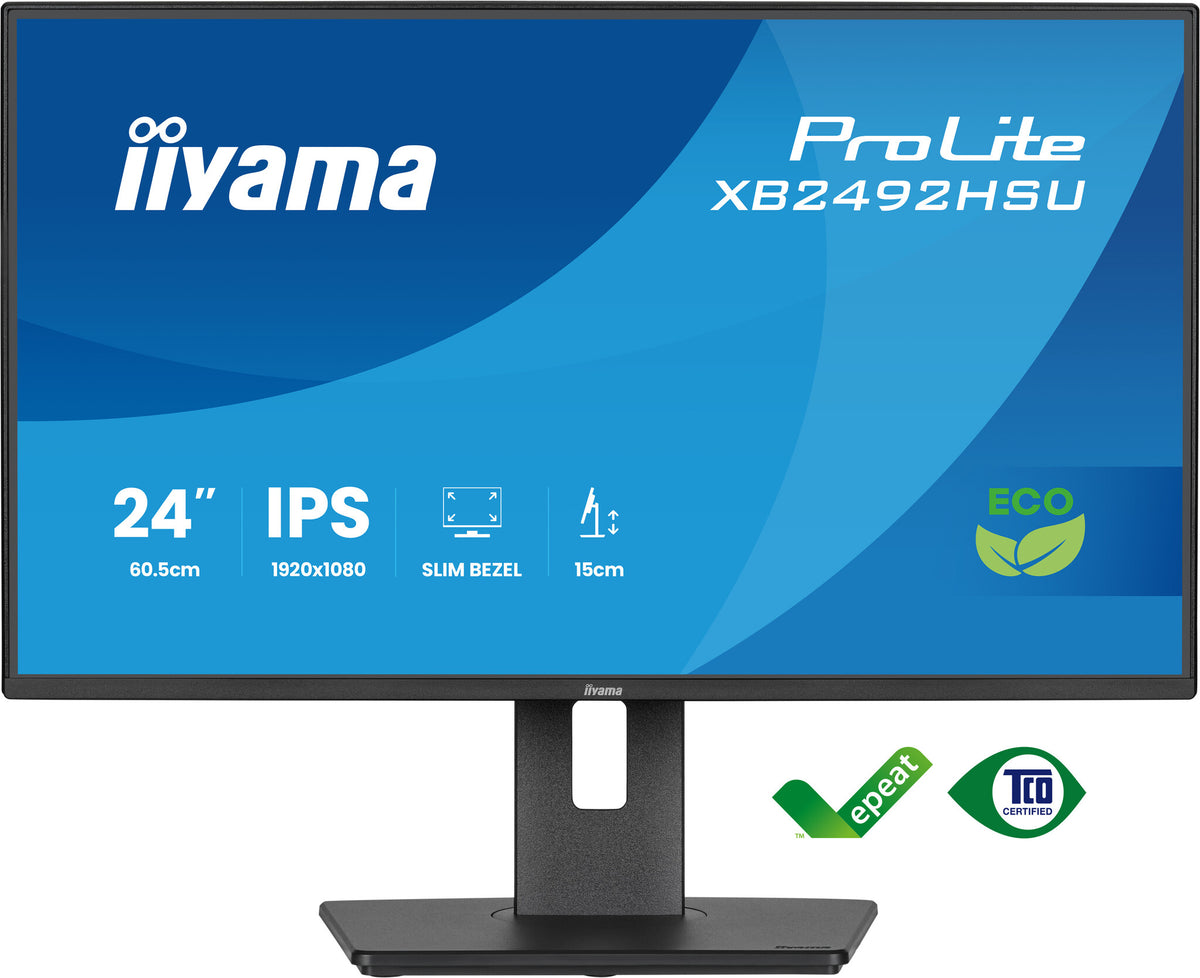 iiyama ProLite XB2492HSU-B1 computer monitor 60.5 cm (23.8") 1920 x 1080 pixels Full HD LED Black