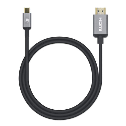 Manhattan USB-C to HDMI Cable, 4K@60Hz, 1m, Black, Three Year Warranty, Equivalent to CDP2HD1MBNL