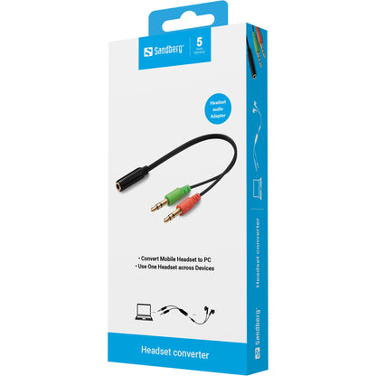 Sandberg Headset converter(mobile) PC