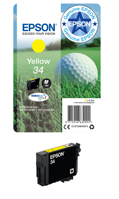 Epson Golf ball 34 DURABrite Ultra Single Yellow Ink